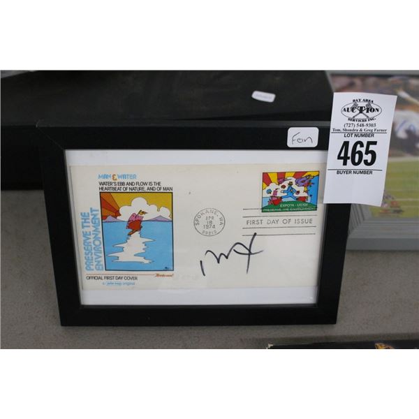 Peter Max Autographed Stamp
