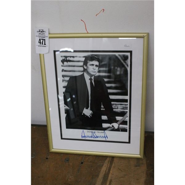 DJT Autographed Framed Photo
