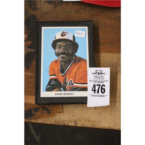 Eddie Murray Framed Autographed Sports Trading Card