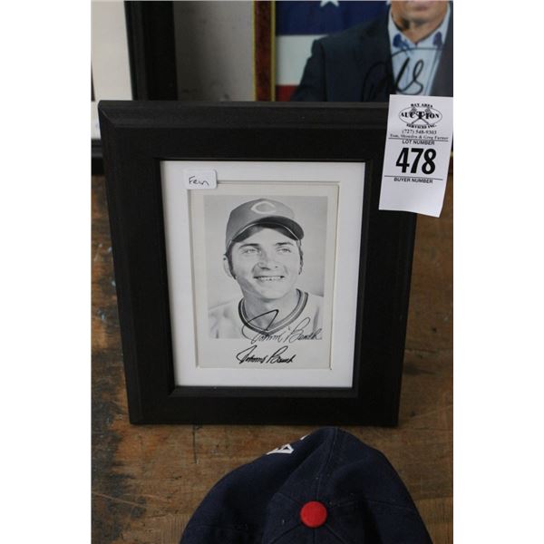 Johnny Bench Autographed Framed Photo