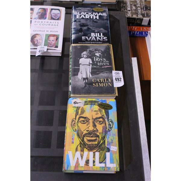 Will Smith/Carly Simon/Bill Evans Autographed Books - 3