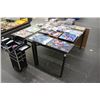Image 1 : Metal w/Glasstop Dining Tables - Pair