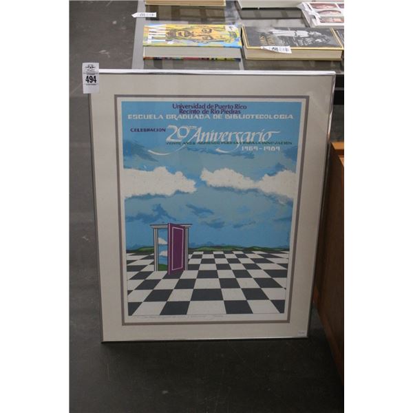 University of Puerto Rico Anniversary Framed Poster