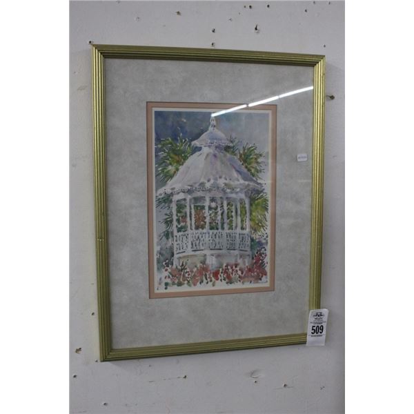 Cupola Porch Watercolor Wall Art - 15"  X  20"