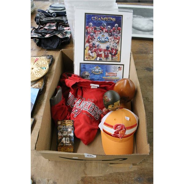 Bucs Creamcicle Hat, Jersey, Bobblehead, Superbowl Memorabilia