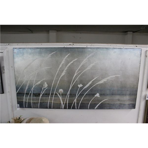 Large Unframed Beach Scene Wall Art - 36"  X  72"