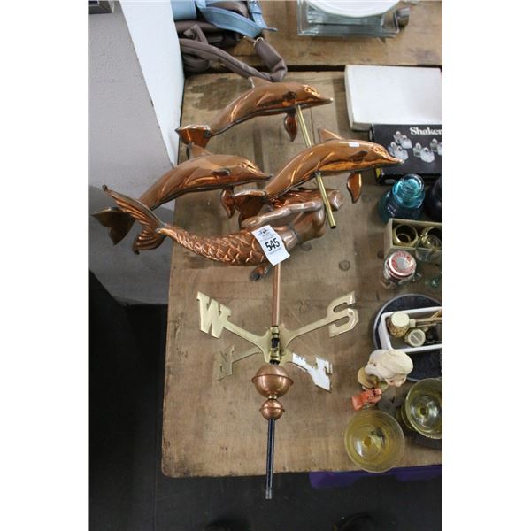 Copper Dolphin/Mermaid Wind Vans - 2