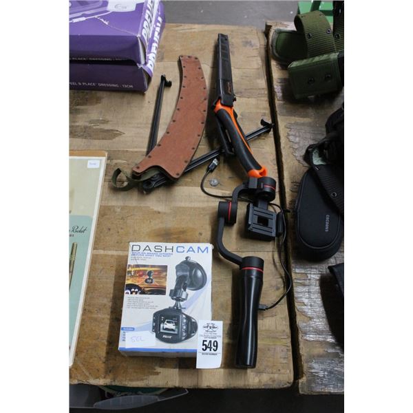 Dash Cam, Tree Pruner Saw, Sheath, Selfie Stick