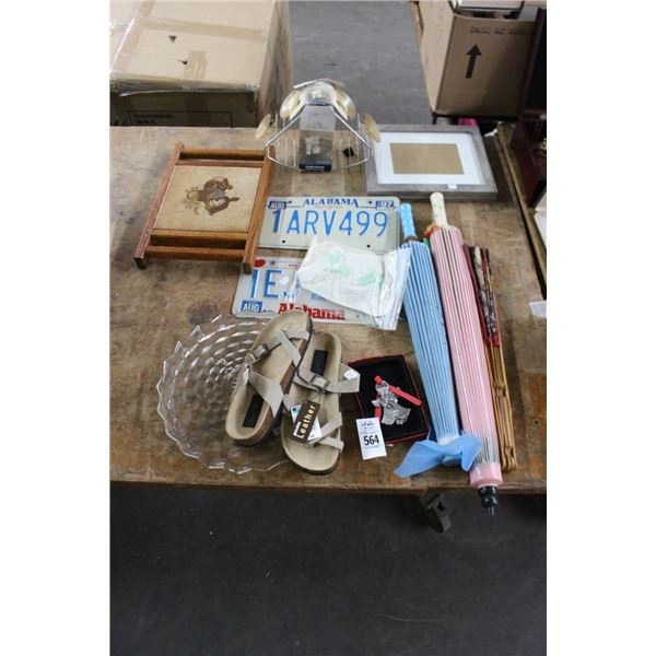 Oriental Umbrellas, Sandals, Photo Frames, Shower Basket