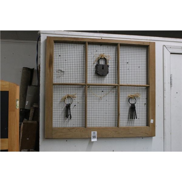 Lock & Cage Skelton Key Wall Art
