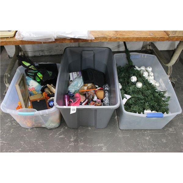 Bins 2 w/Asst. Home Goods, Décor