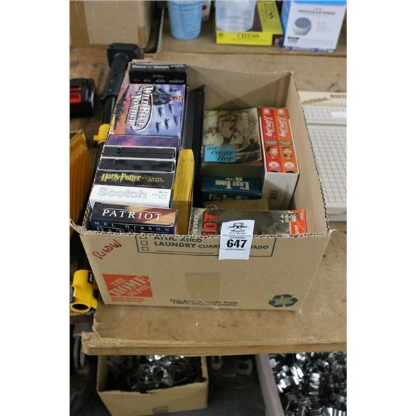 Asst. Books, VHS Tapes