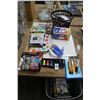 Image 1 : Monopoly, Asst. Craft Items, Paints, Basket w/Car Chargers