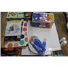 Image 3 : Monopoly, Asst. Craft Items, Paints, Basket w/Car Chargers