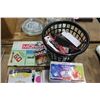 Image 4 : Monopoly, Asst. Craft Items, Paints, Basket w/Car Chargers