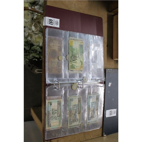 Album w/Foreign Coins/Currency