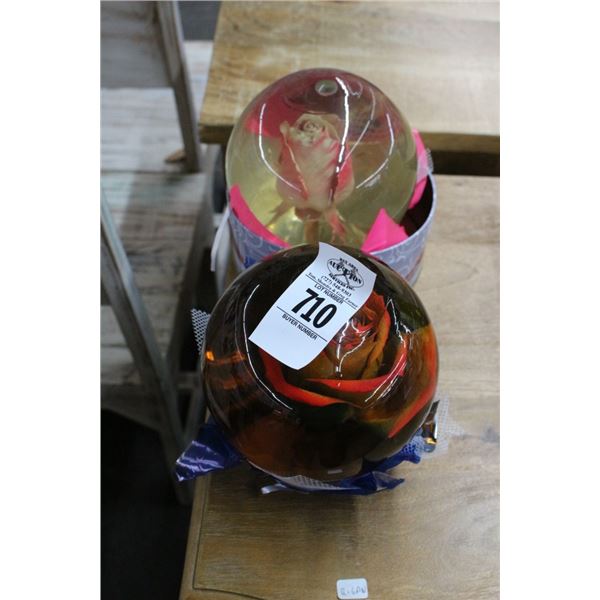 Large Rose Snowglobes - 2
