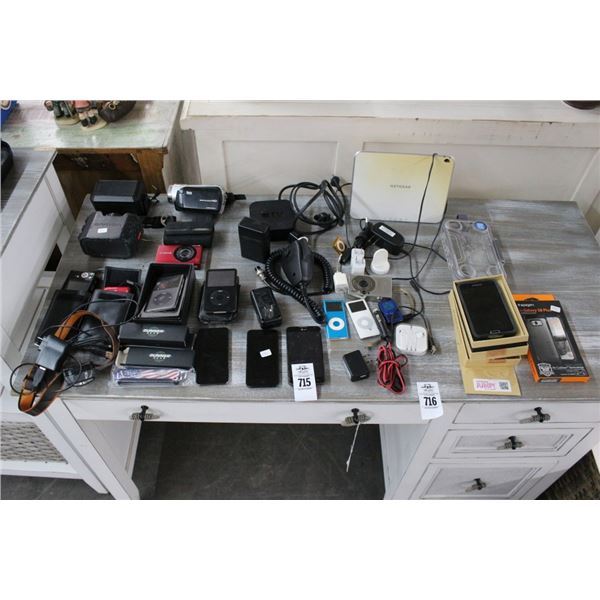 Asst. Cell Phones, Camcorder, Apple Accessories, Camera w/Electronics