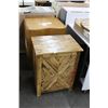 Image 1 : Natural Distressed End Table Cabinets - Pair - NEW