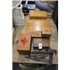 Image 1 : Wooden Storage Boxes, Vintage Pipe Wrenches