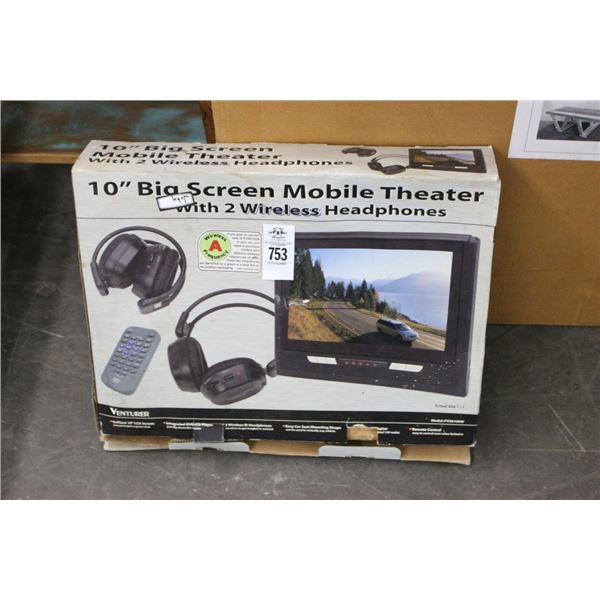 10"  Big Screen Mobile Theater w/Headphones