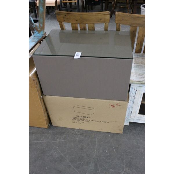 Glasstop Coffee Tables - Pair