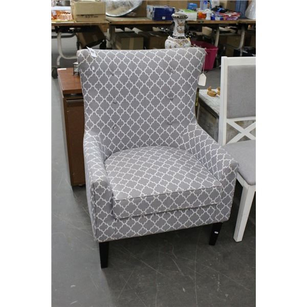 New Carisa Shelter Wing Chair - Grey