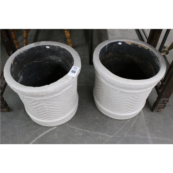 Cast Planter Pots - Pair