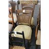 Image 1 : Padded Queen Anne Floral Motif Dining Chairs - Pair - Some Damage