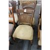 Image 2 : Padded Queen Anne Floral Motif Dining Chairs - Pair - Some Damage