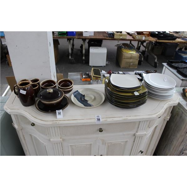 Asst. Earthtone Dishes, Mugs