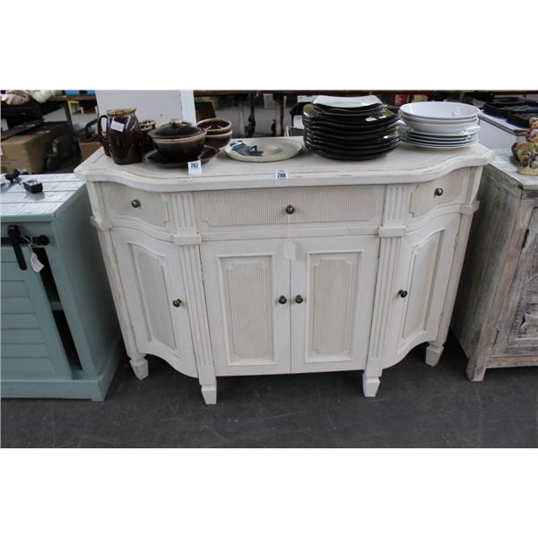 Distressed White Sideboard Cabinet