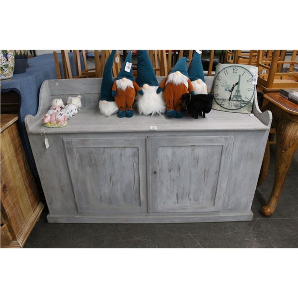 Distressed Grey Hall Cabinet