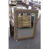 Image 1 : Wicker Trim Large Mirror - No Shipping