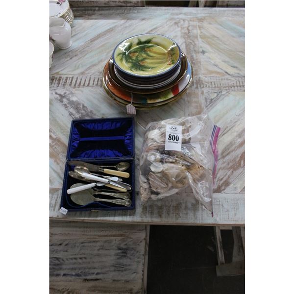 Sea Shells, Utensils, Ornate Dishes