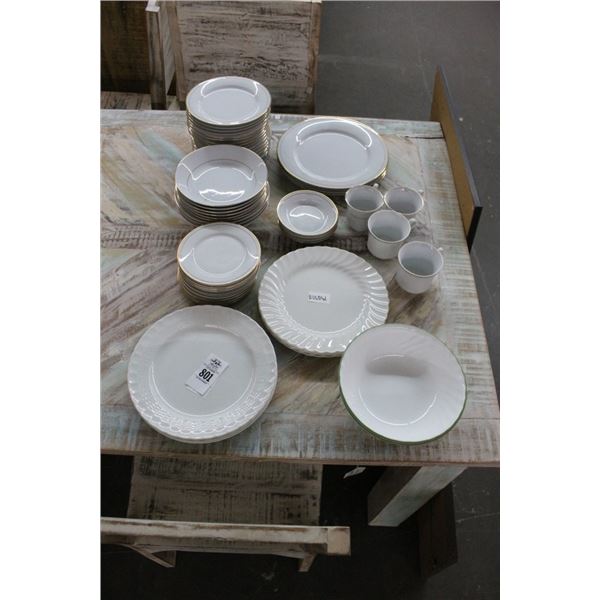 Baum/Asst White China Dishes