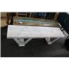 Image 1 : 2-Distressed Hall Benches - 2 X $