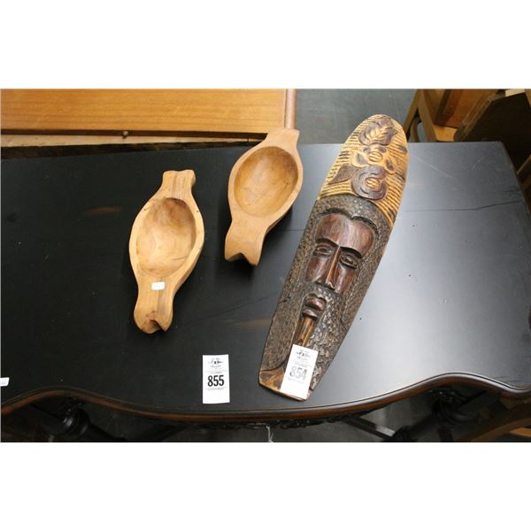 Carved African Masks, Bowls
