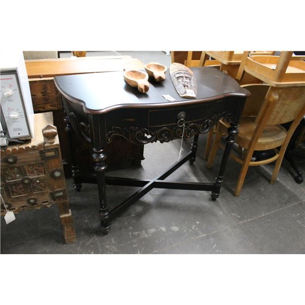 New Black One Drawer Console