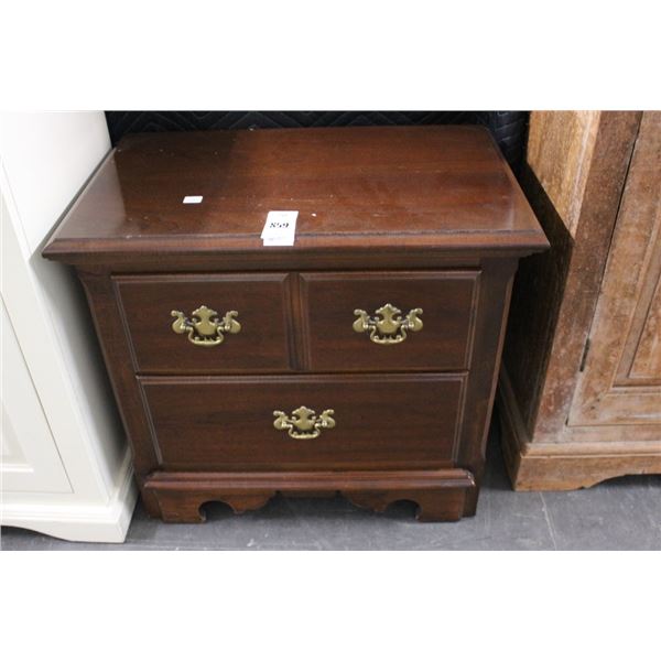 Mahogany Brass Trim Nightstand