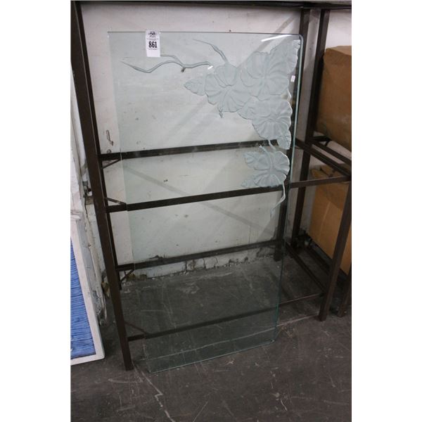 4' Floral Edge Glass Tabletop