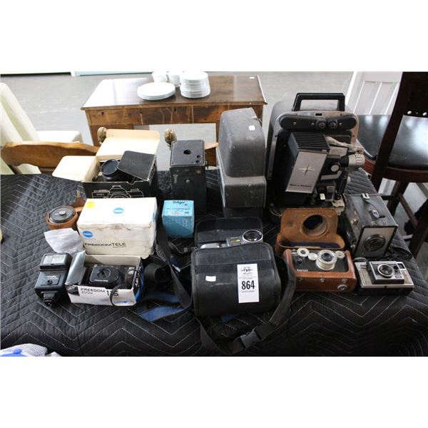 Asst. Vintage Cameras w/Projector