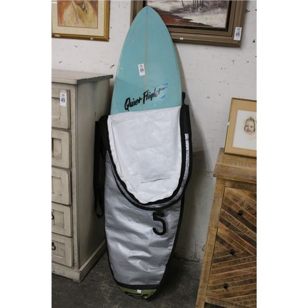 6' Quiet Flight Surfboard w/Transport Case