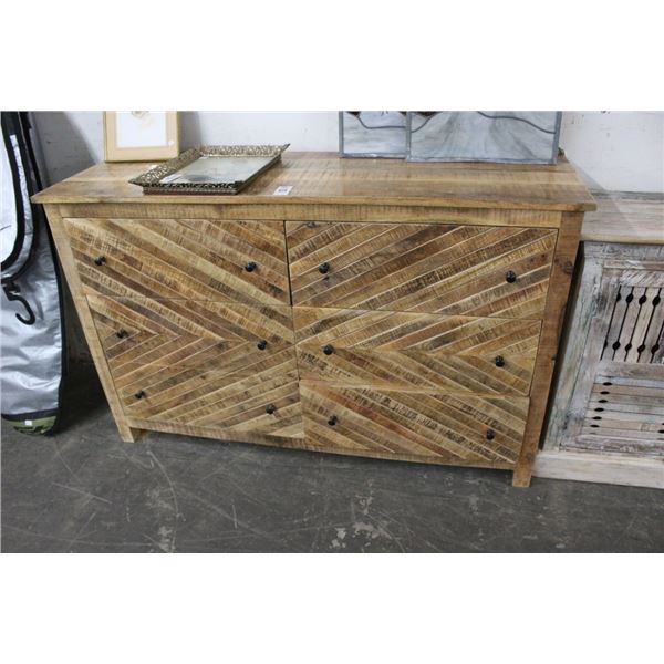Distressed 6 Drawer Cabinet