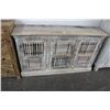 Image 1 : Distressed Whitewashed 3 Door Cabinet