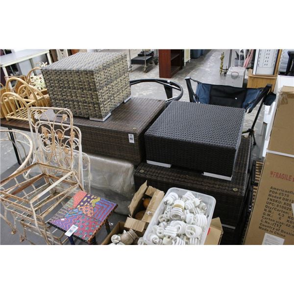 Wicker Patio Coffee/End Tables - 7