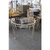 Image 2 : Vintage Iron Patio Round Dining Table w/4 Chairs - No Seat Pads or Table Glass