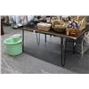 Image 1 : Iron Base Live Edge Top Dining Table