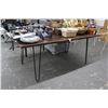 Image 2 : Iron Base Live Edge Top Dining Table