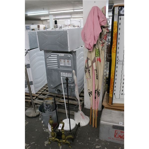 Brass End Irons, Buckets